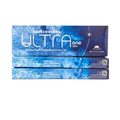 Ημερήσιοι φακοί επαφής μυωπίας BAUSCH + LOMB ULTRA ONE DAY 30τεμ + 10τεμ ΔΩΡΟ